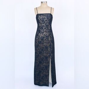 Vintage 90s Morgan and Co. By Linda Bernell Elegant Evening Sexy maxi dress
